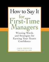 How_to_say_it_for_first-time_managers